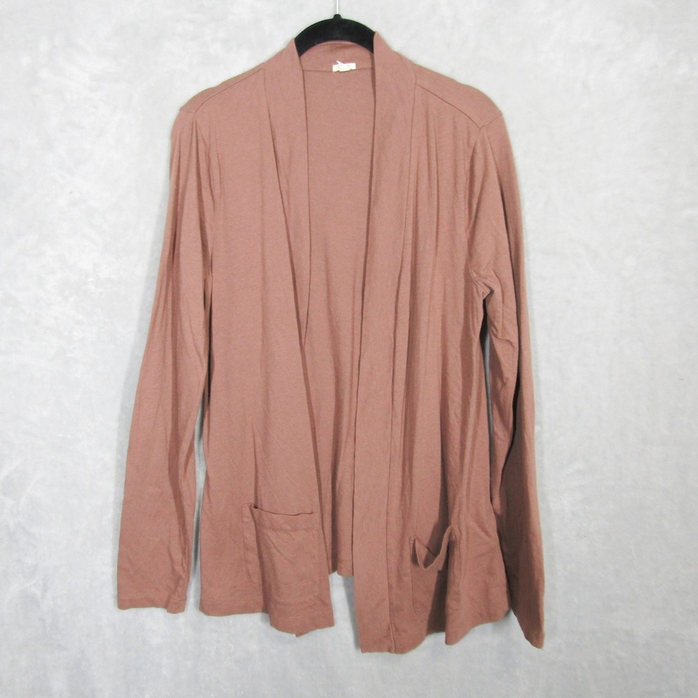 J.Crew Women's Open Front Long Sleeve Cardigan Pockets Casual Layering Top